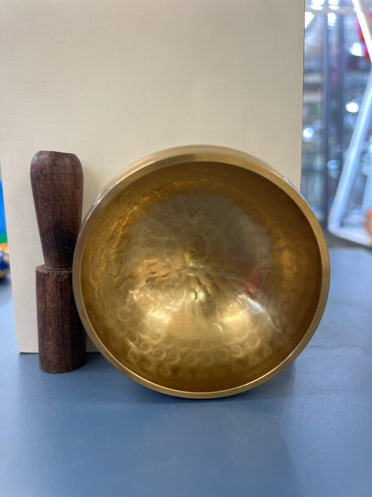 3.5 inch diameter -Singing Bowl Set | Hammered Brass Meditation Bowl with Wooden Striker | Sound Healing & Yoga Bowl | Made in Nepal