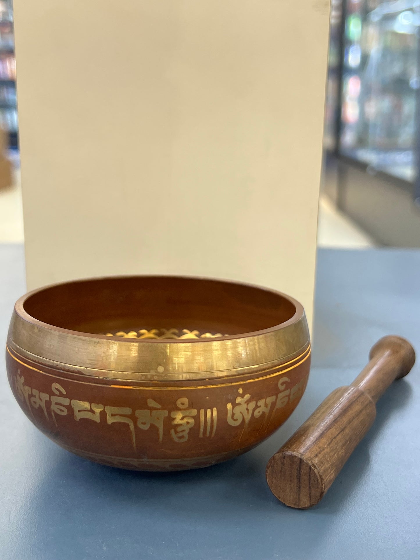 4 inch diameter Buddha Eyes Singing Bowl |Meditation & Sound Healing Bowl | Handmade in Nepal | Spiritual Yoga Gift Set