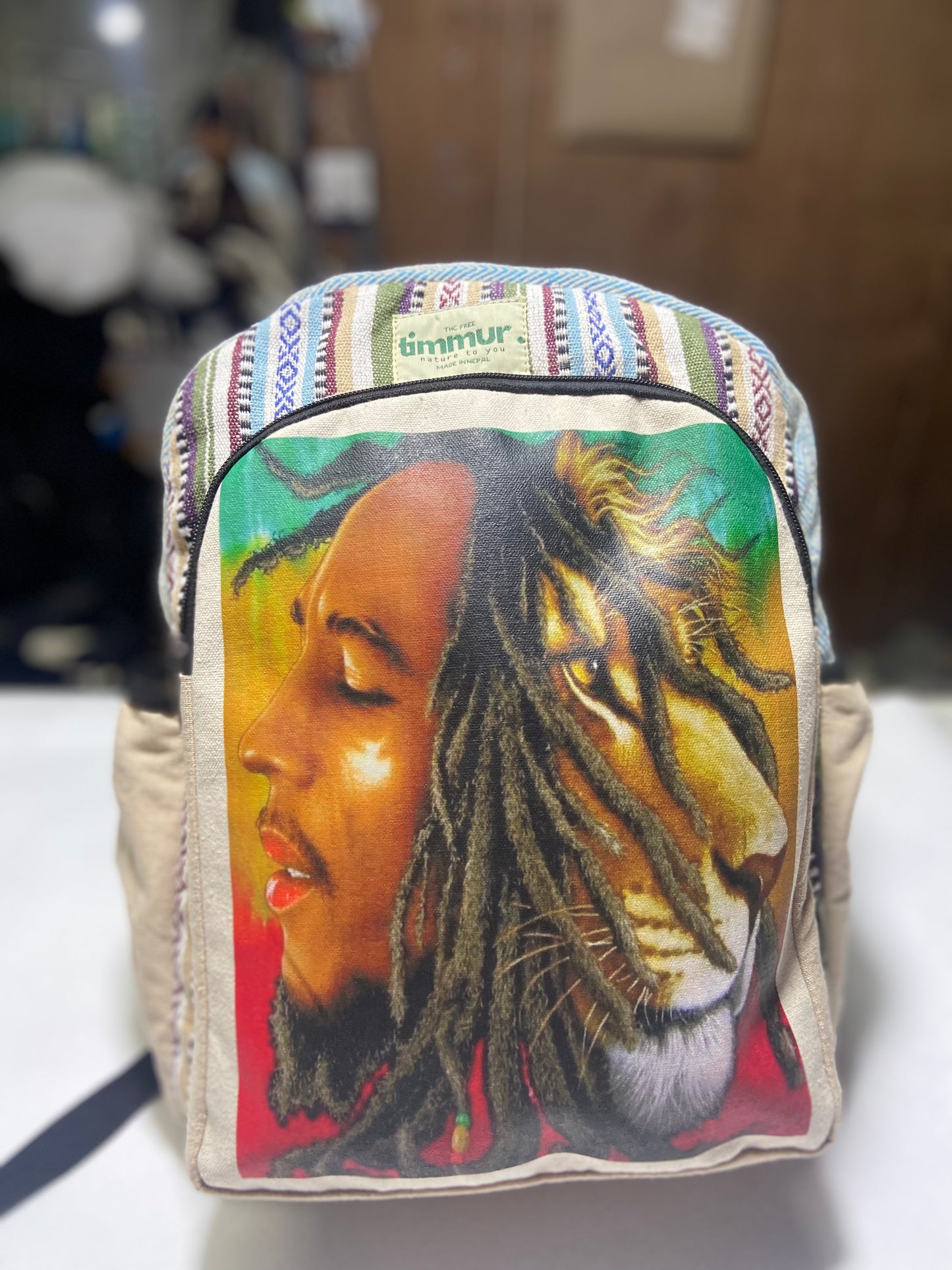 Timmur Unisex Hemp Backpack - Bob Marley