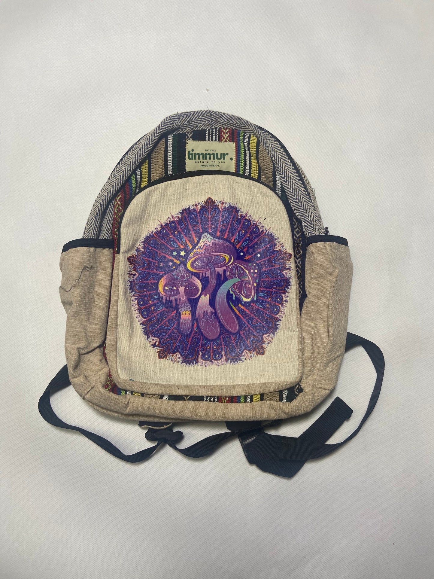 Timmur Mushroom Design Hemp Backpack For Men & Women