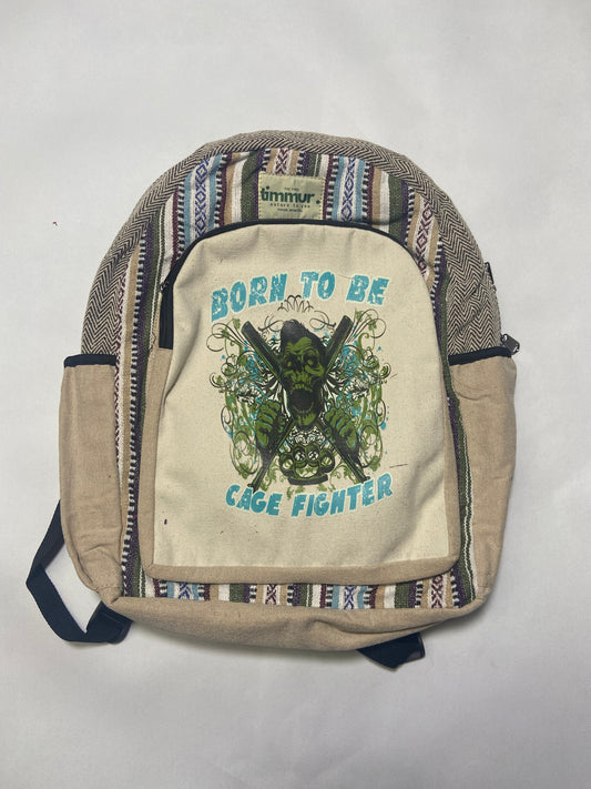 Timmur Unisex Hemp Backpack - Cage Fighter Printed