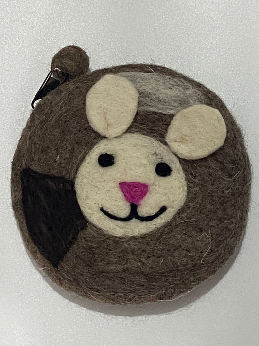 Timmur Rabbit Design Felt Round Purse