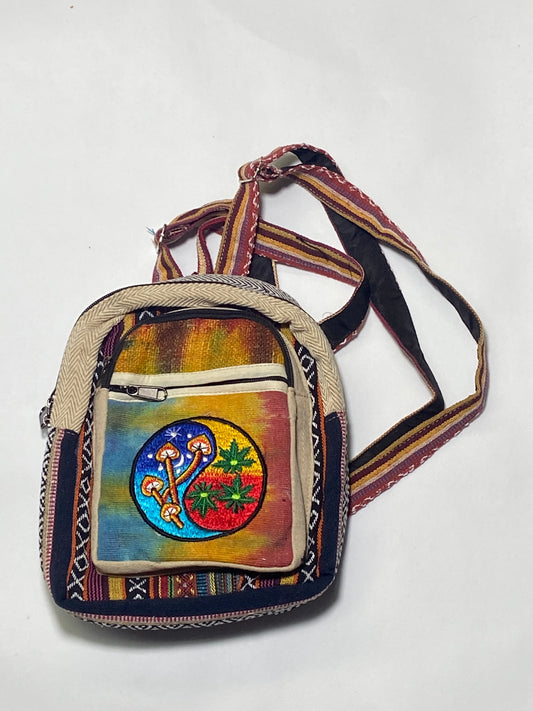 Timmur Peace Mix Design Printed Hemp Bag For Women