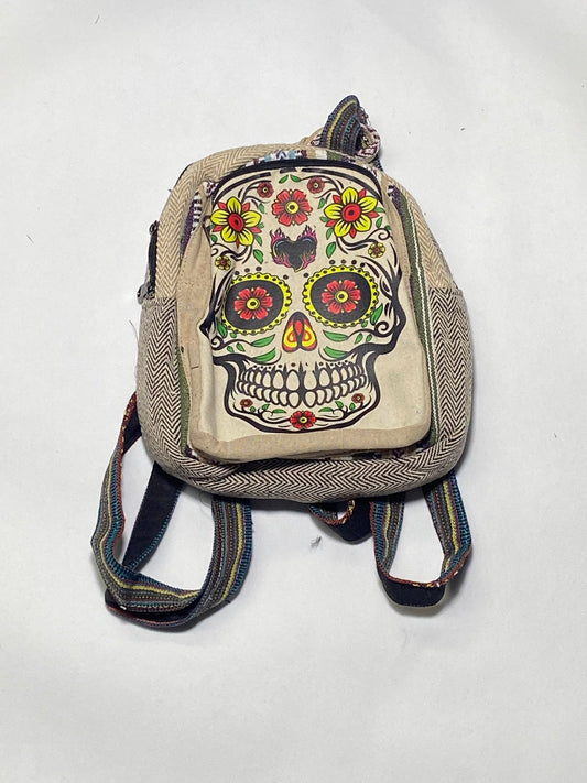 Timmur Skull Flower Printed Hemp Bag For Women