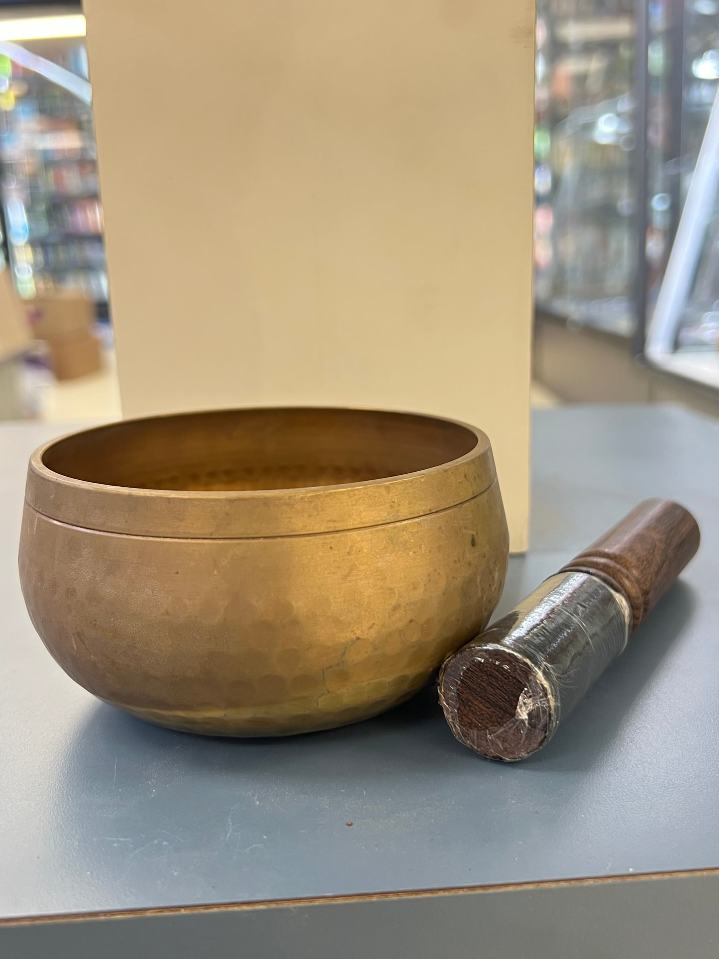 4.5 inch diameter -Handmade Singing Bowl | Antique Bronze Meditation & Sound Healing Bowl | Handmade in Nepal | Yoga Spiritual Gift Set
