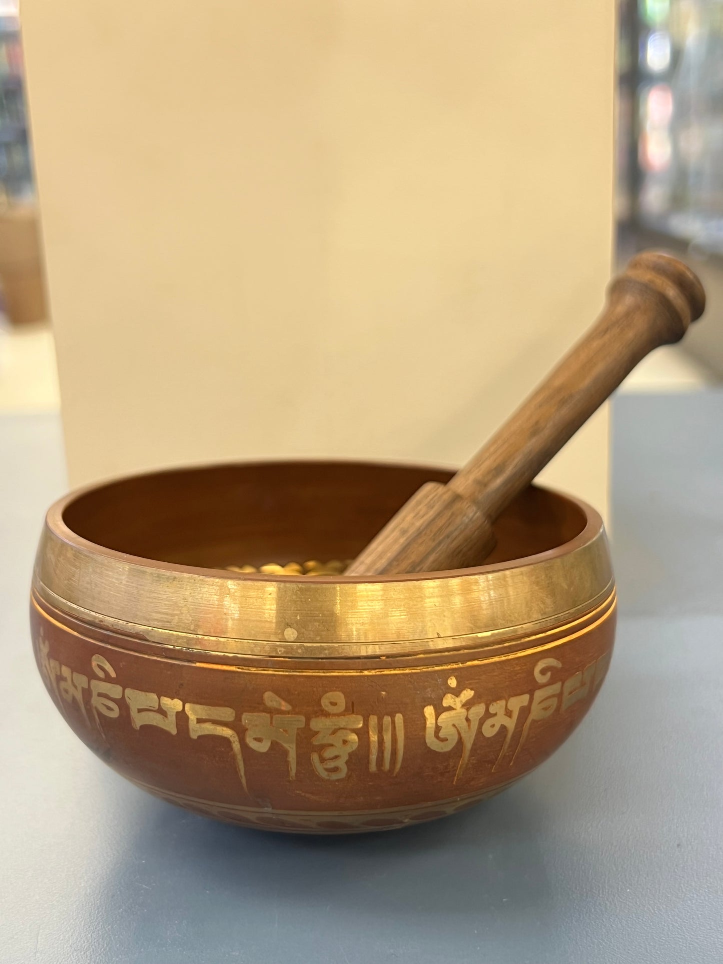 4 inch diameter Buddha Eyes Singing Bowl |Meditation & Sound Healing Bowl | Handmade in Nepal | Spiritual Yoga Gift Set