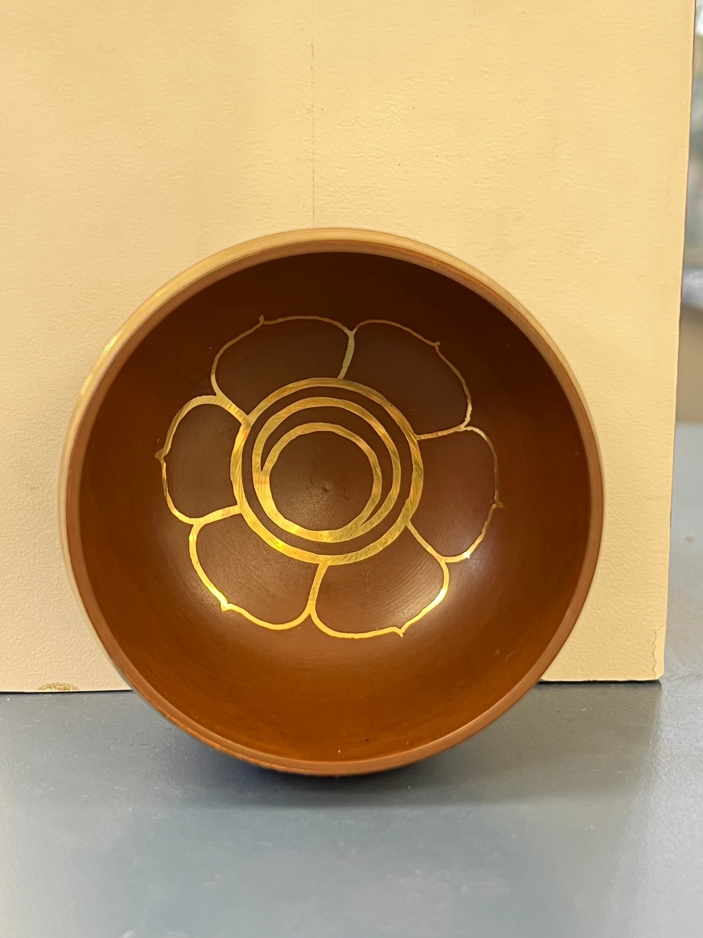 3.5 inch diameter-Handmade Brown Chakra Singing Bowl | Meditation & Sound Healing Bowl | Made in Nepal