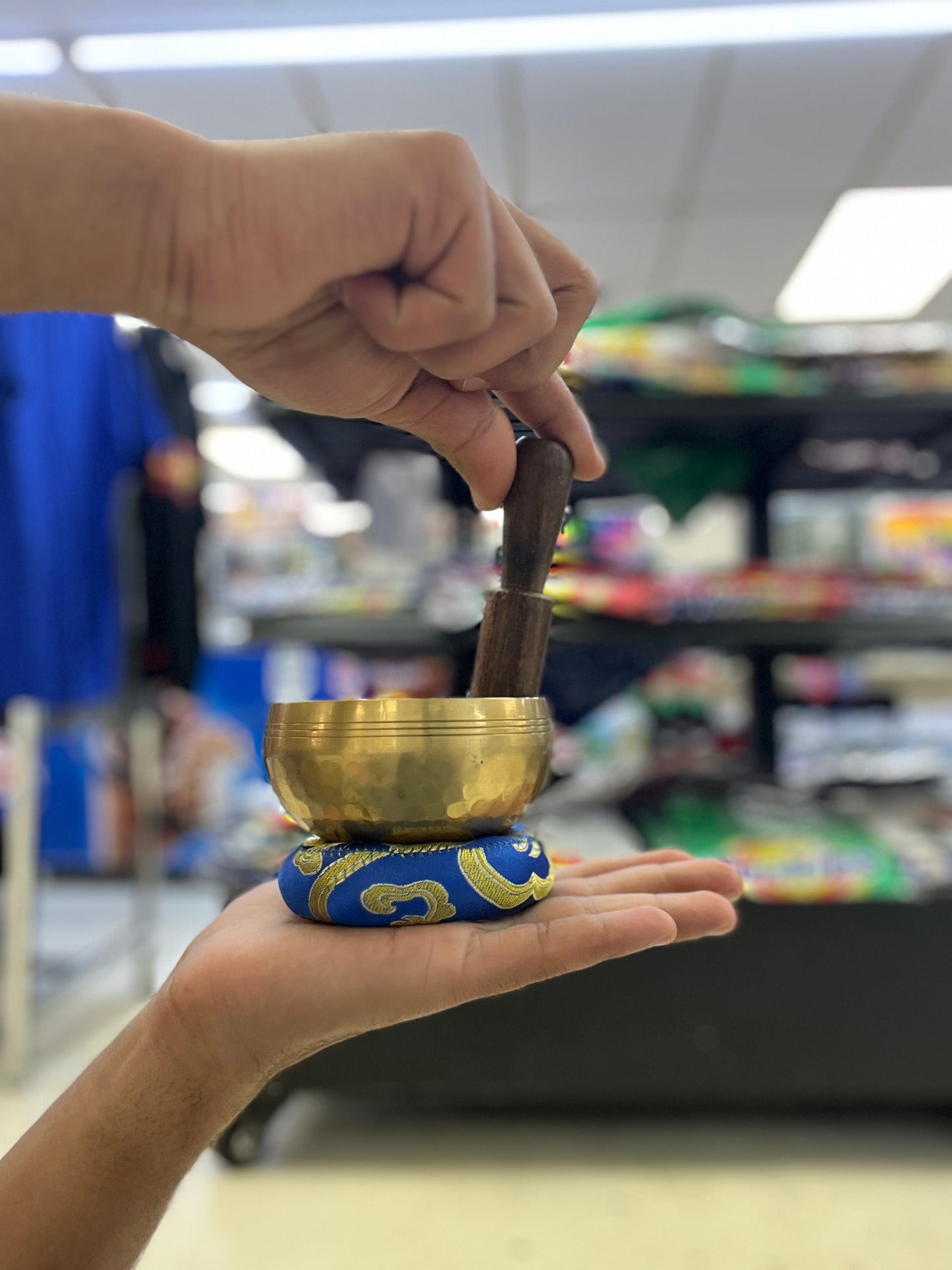 3.5 inch diameter -Singing Bowl Set | Hammered Brass Meditation Bowl with Wooden Striker | Sound Healing & Yoga Bowl | Made in Nepal