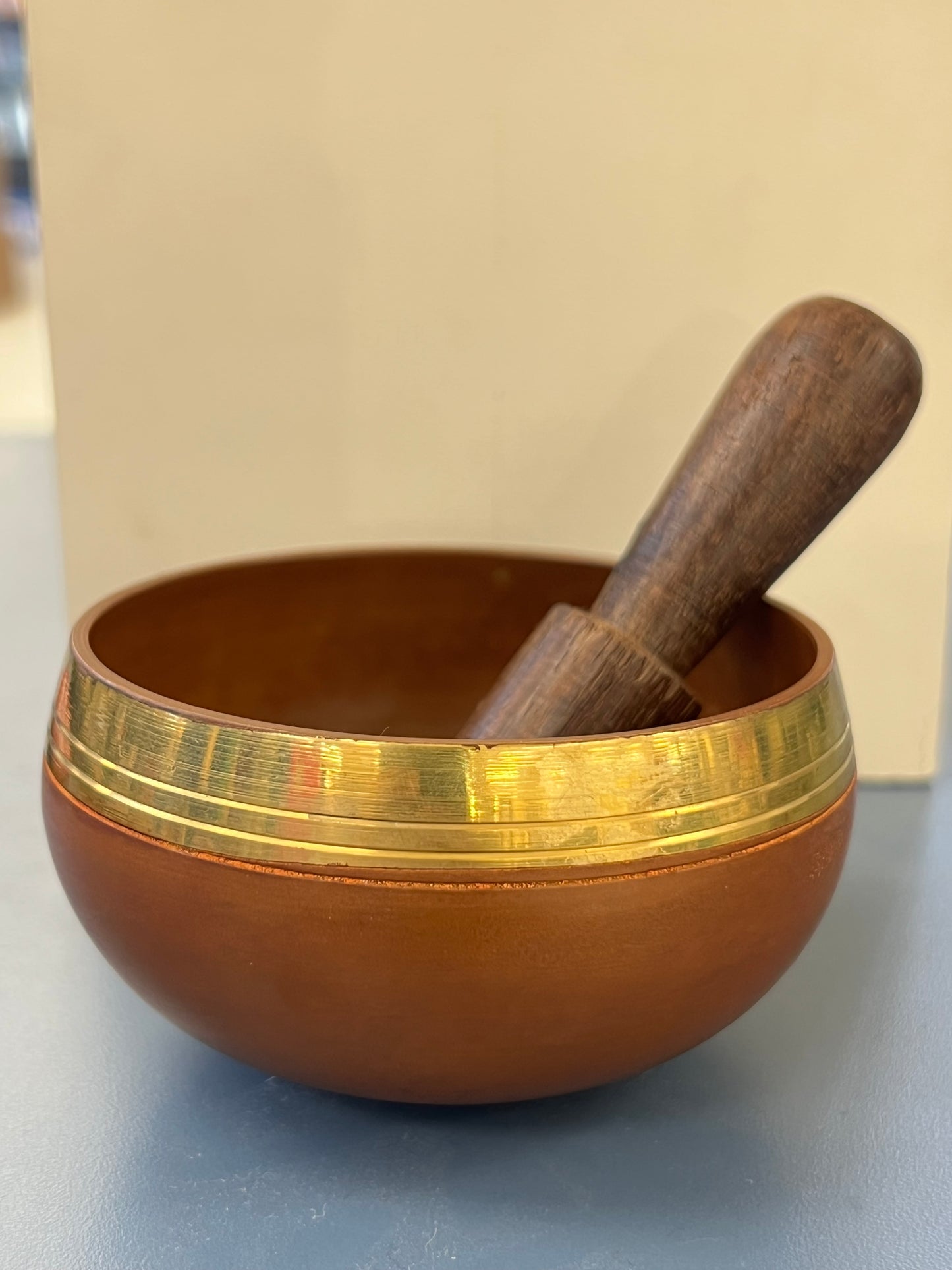 3.5 inch diameter-Handmade Brown Chakra Singing Bowl | Meditation & Sound Healing Bowl | Made in Nepal