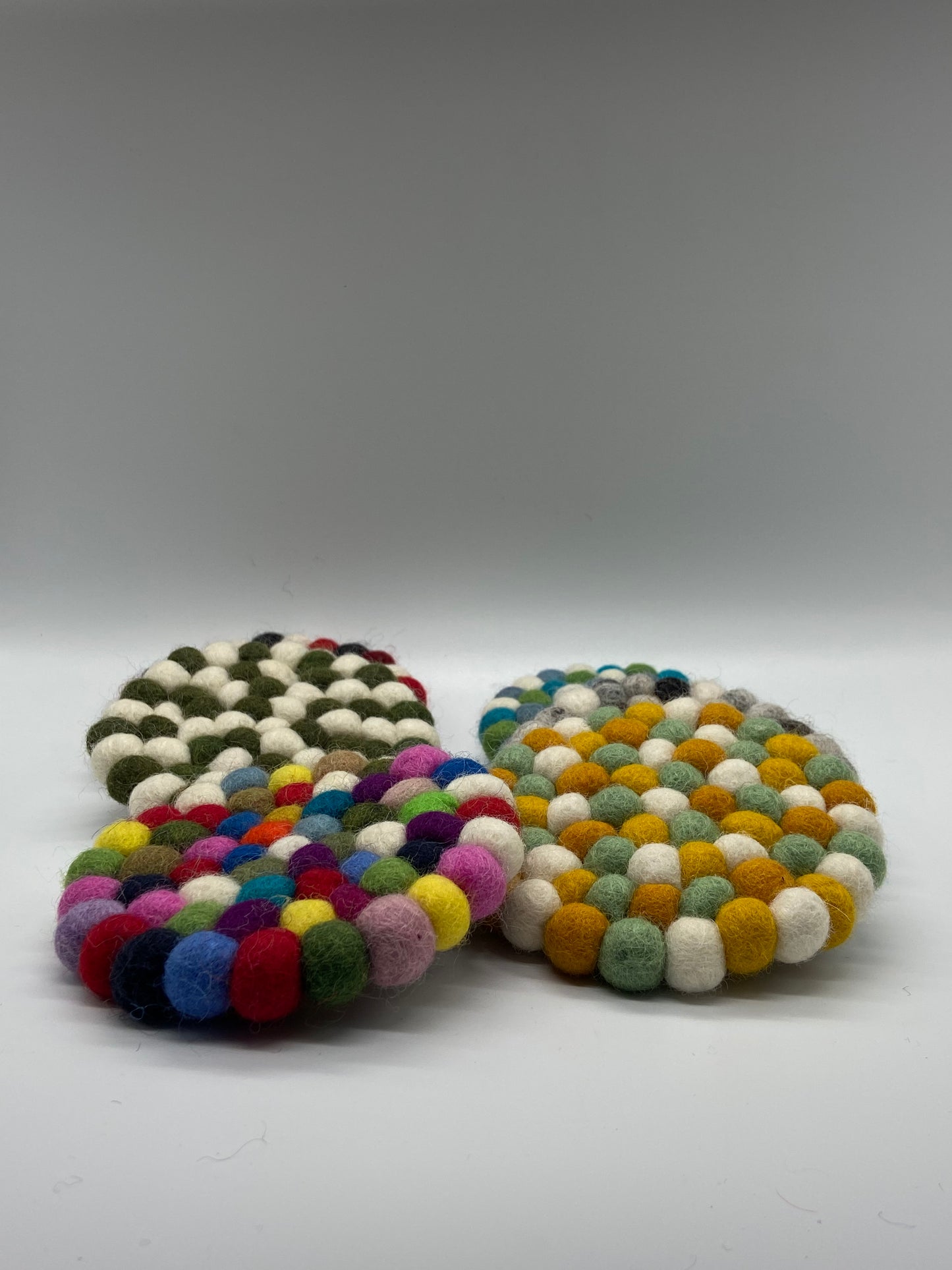 Multicolor Round Felt Coaster - 20cm