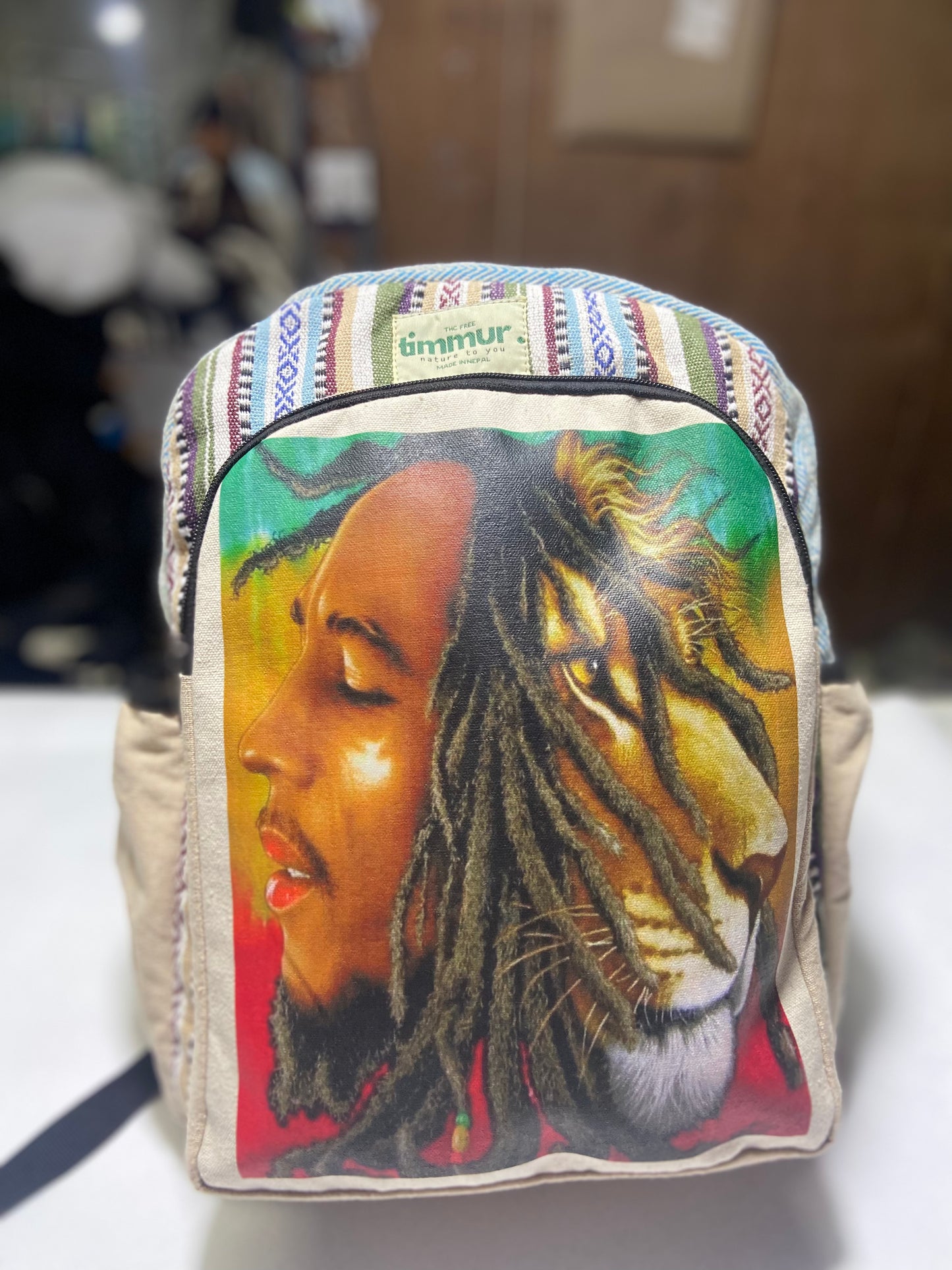 Timmur Unisex Hemp Backpack - Bob Marley