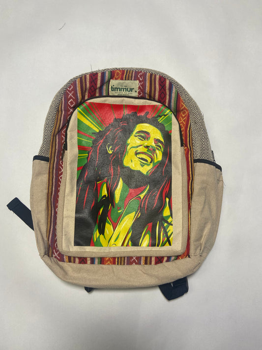 Timmur Multicolor Bob Printed Hemp Backpack For Men & Women