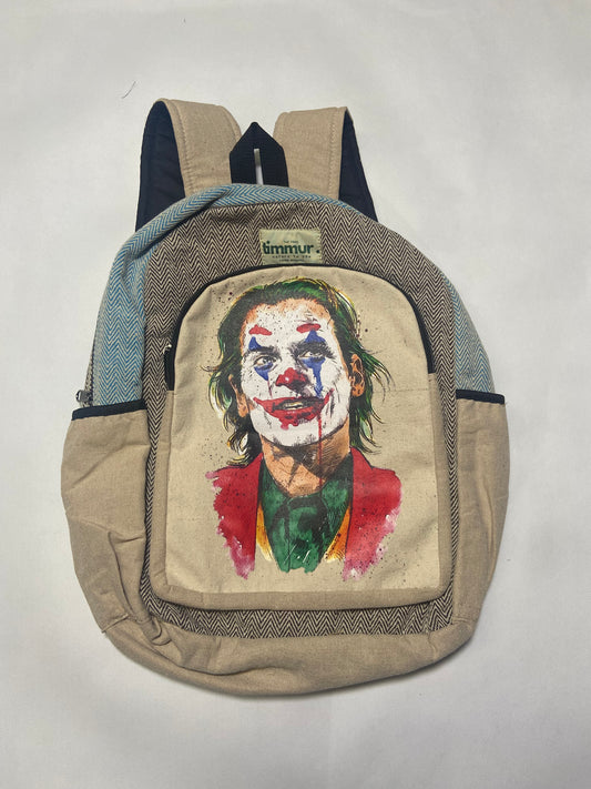 Timmur Joker Printed Hemp Backpack For Men & Women