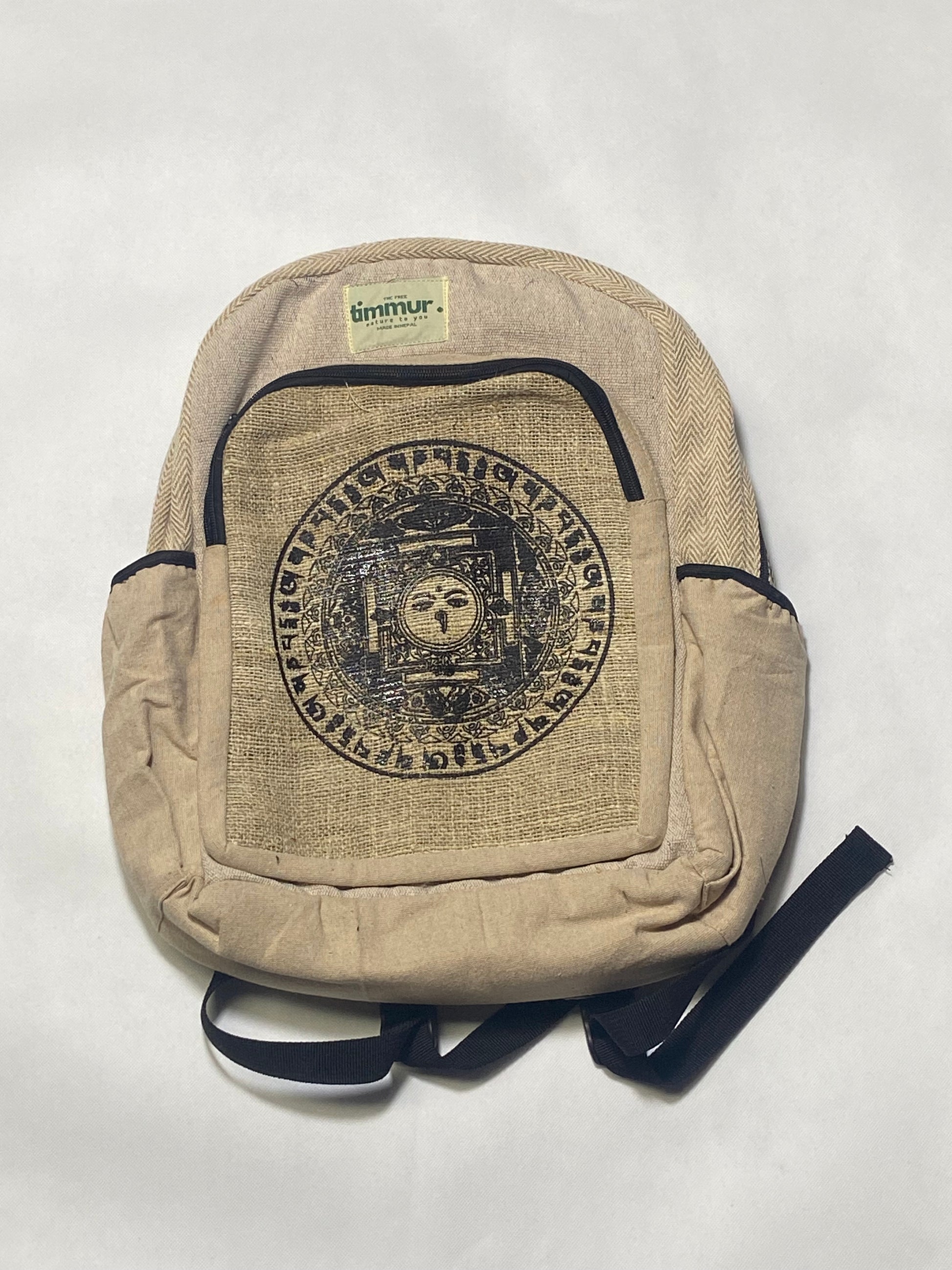 Timmur Custom Mandala Printed Hemp Backpack For Men & Women