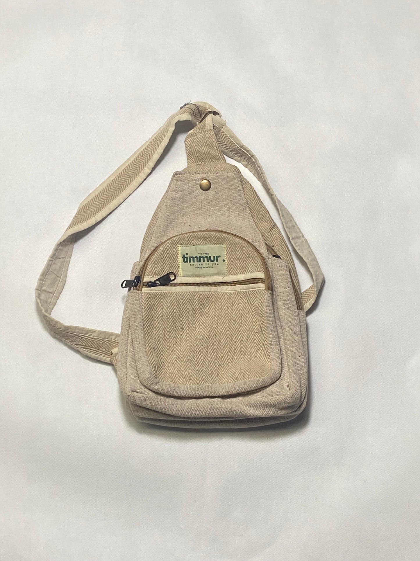 Timmur Plain Crossbody Hemp Bag For Men