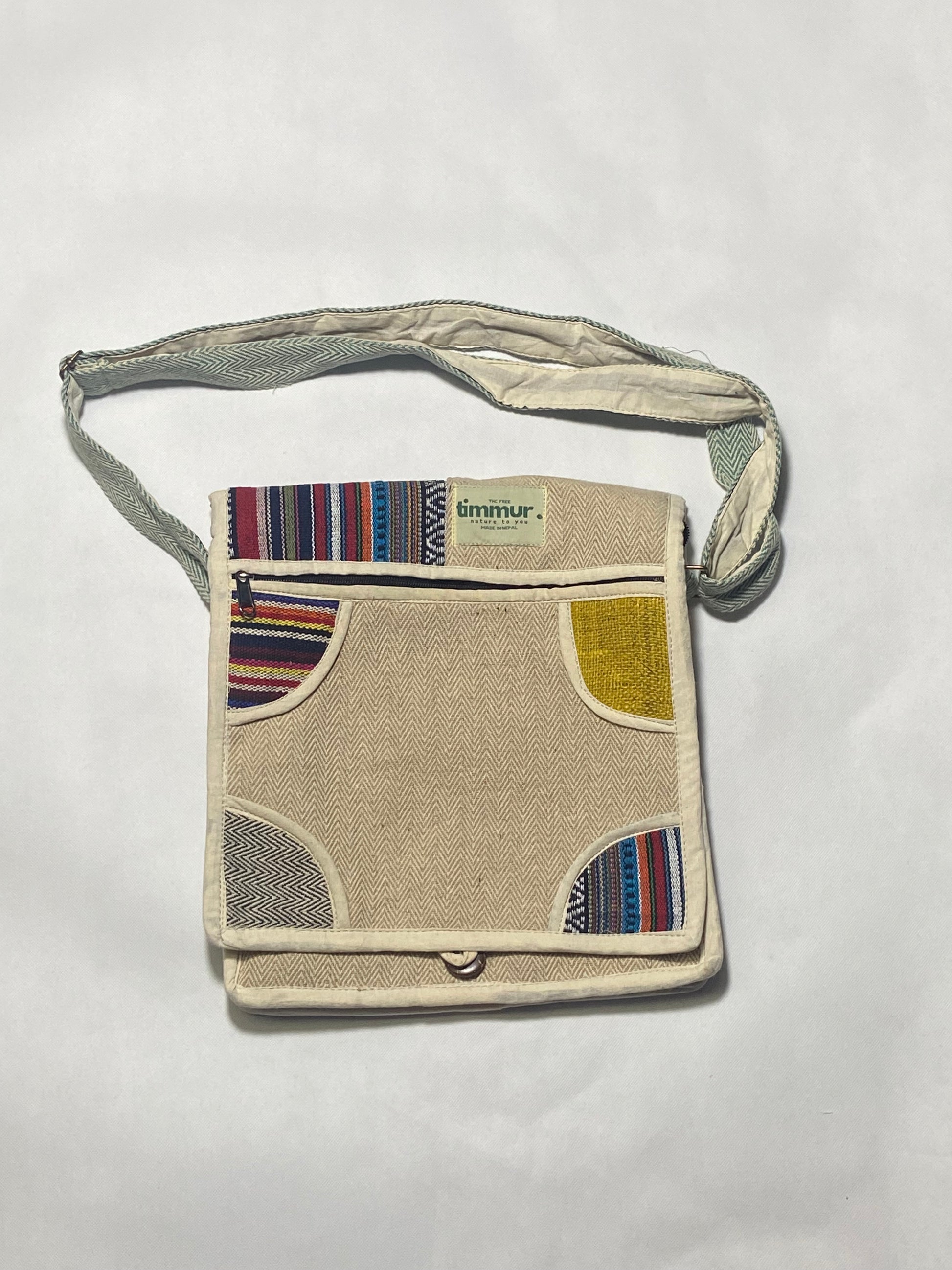 Multipurpose Hemp Shoulder Bag, Organic Hemp Crossbody Bag