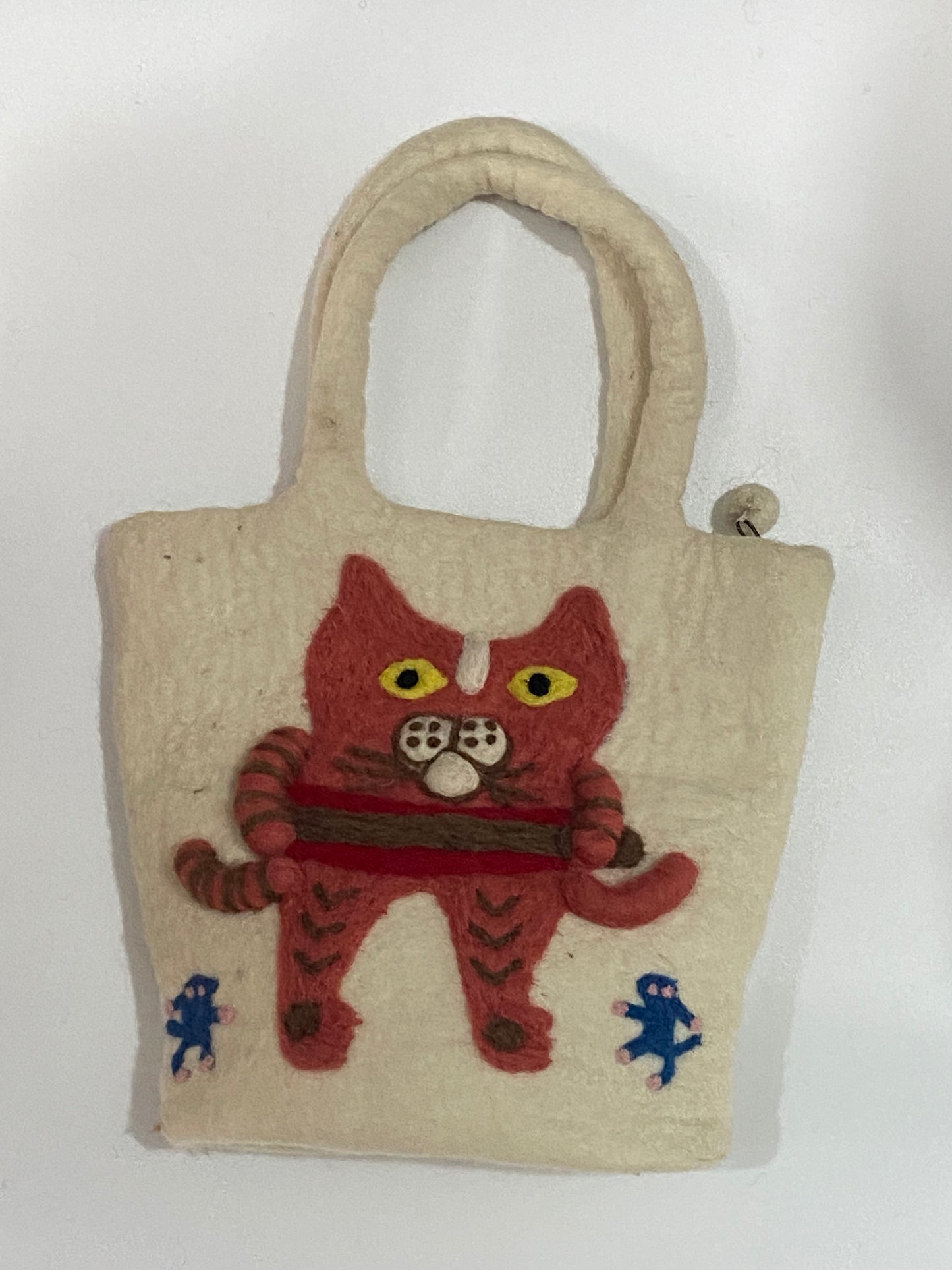 Timmur Tiger Design Felt Hand Bag