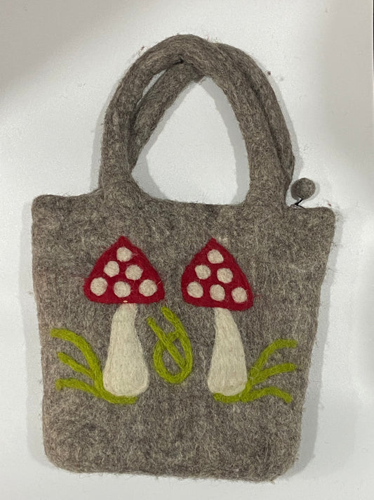 Timmur Mushroom Design Felt Hand Bag