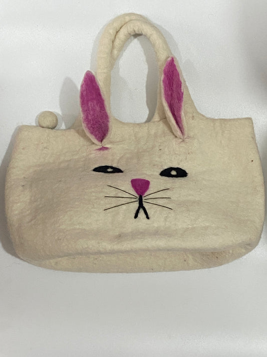 Timmur Rabbit Design Felt Hand Bag