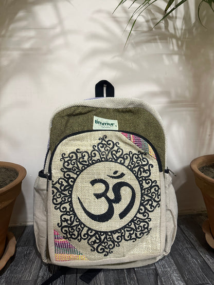 Timmur Unisex Hemp Backpack - Om Printed