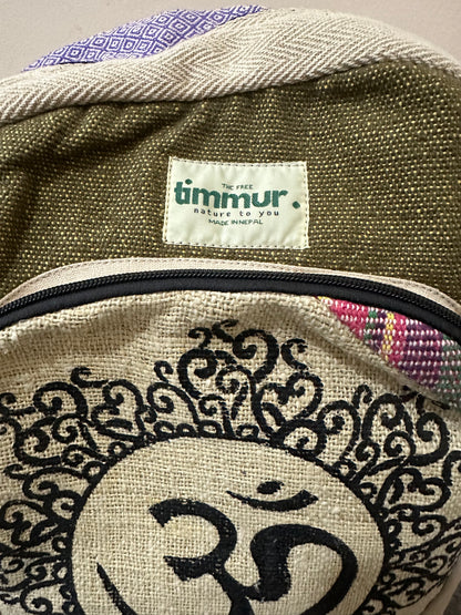 Timmur Unisex Hemp Backpack - Om Printed