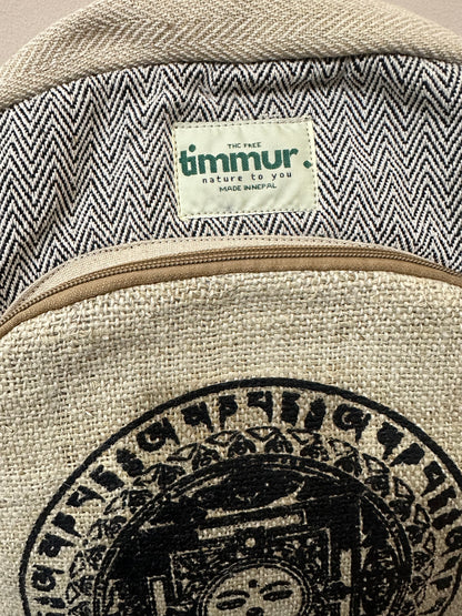 Timmur Unisex Hemp Backpack - Mandala Printed