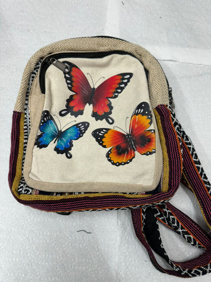 Timmur Hemp Ladies Mini Backpack - Butterfly