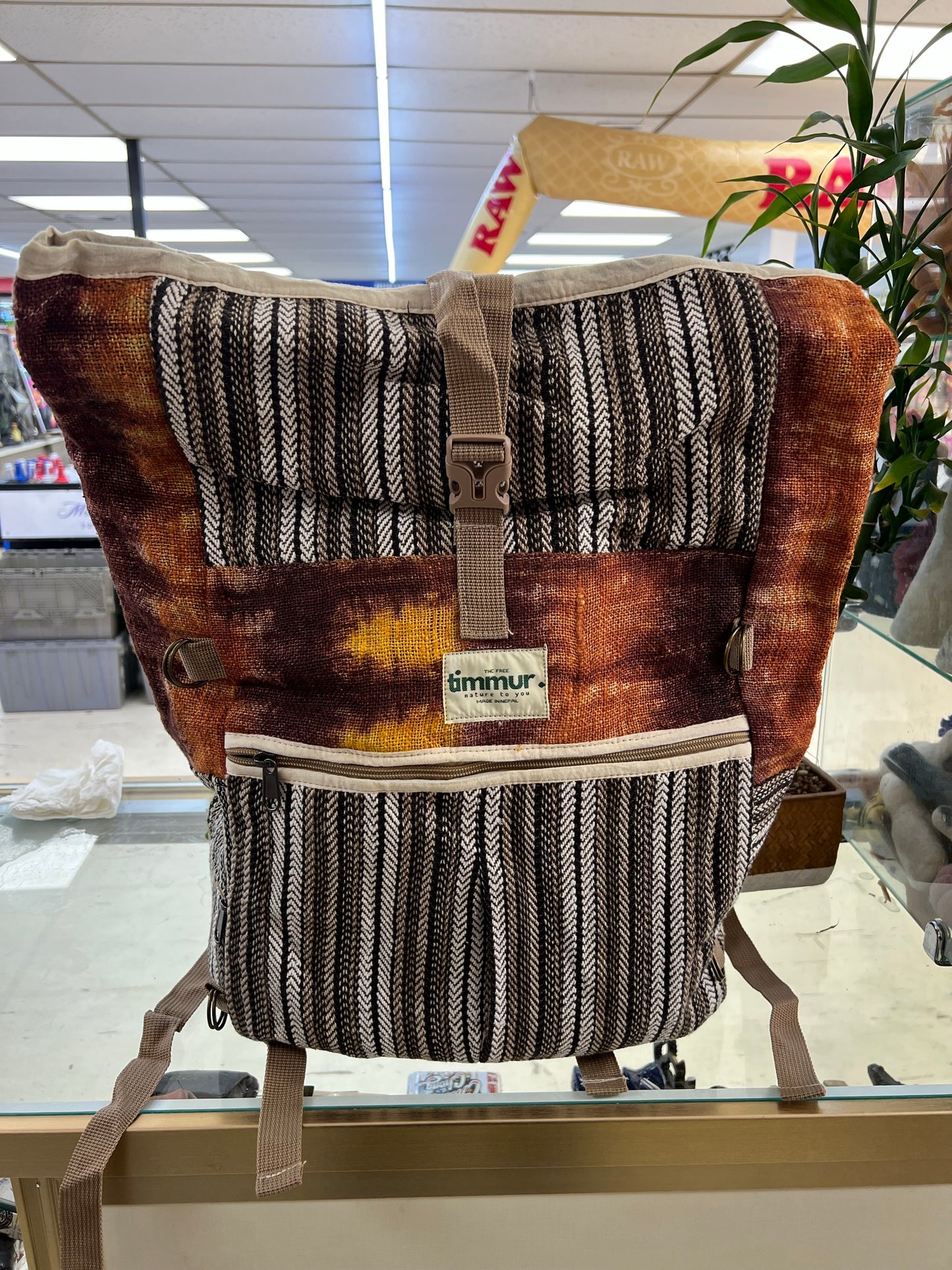 Timmur Unisex Rolltop Trekking Hemp Backpack